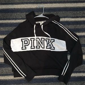 Pink Cropped Hoodie